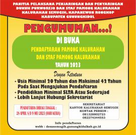 PENGUMUMAN...!!!